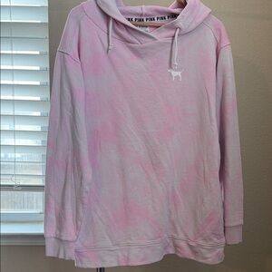 PINK Victoria's Secret Light Pink Tie-Dye Hoodie